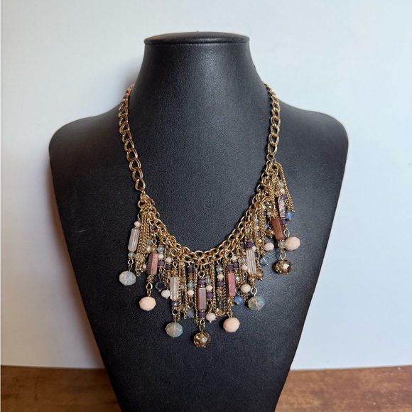 Boho-Chic Style Dangle Gold Tone Necklace - Picture 16 of 16